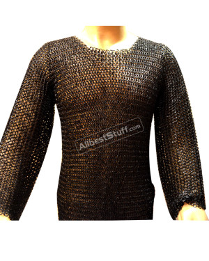 Body Armour Round Riveted Flat Solid Maille Large Chest 44